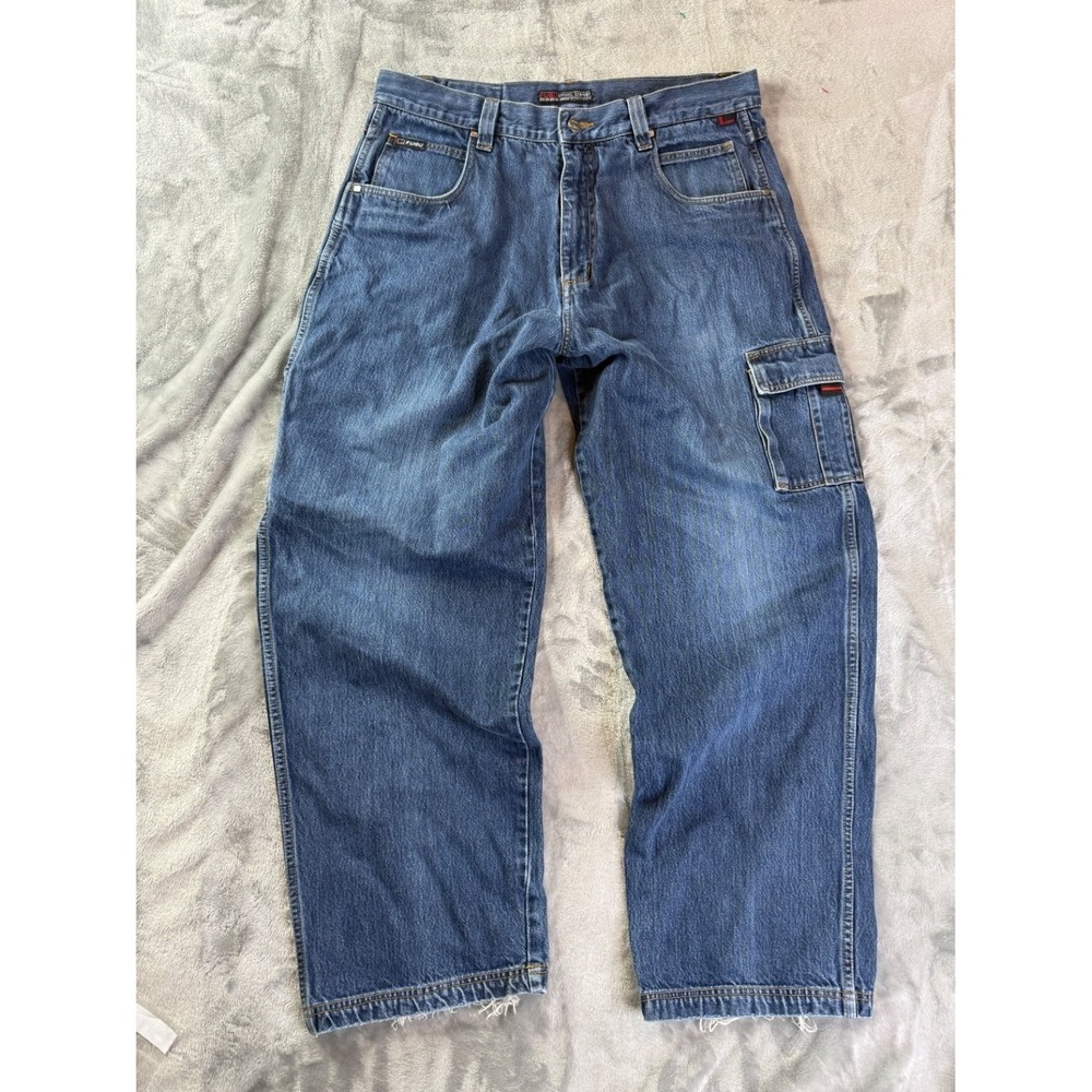 Vtg 90's Fubu Jeans Carpenter Cargo Y2K Hip Hop Denim Mens 40x31